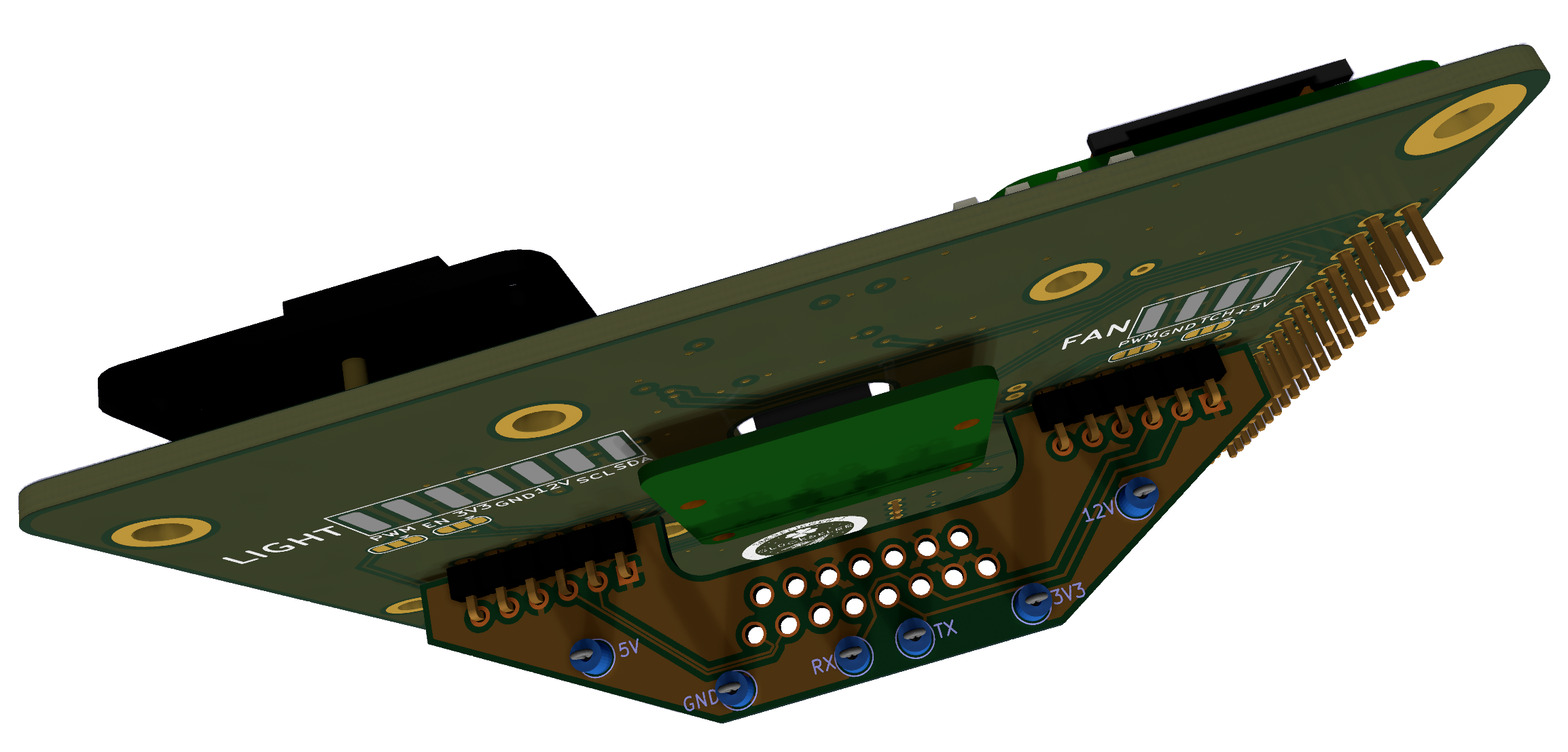 Mainboard Connector PCB with probe hooks